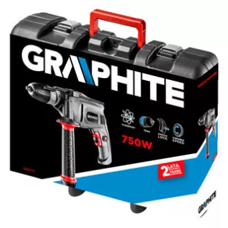 Bohrmaschine 58G726, elektrisch, 230V, 650W, mit Schlag, 3000 U/min, Graphit