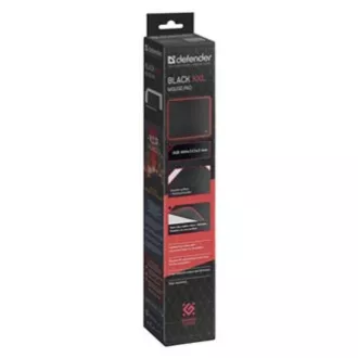 Mauspad, Schwarz XXL, Gaming, schwarz, 40x35,5 cm, Defender