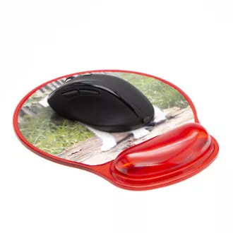 Logo Mauspad Gel, rot, SELL OUT