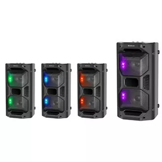 Defender Speaker Rage, Li-Ion, 2.0, 50W, schwarz, Lautstärkeregler, LED Hintergrundbeleuchtung, BT 5.0, TWS, Fernbedienung, 45Hz Defender Speaker Rage, Li-Ion, 2.0, 50W, schwarz, Lautstärkeregler, LED Hintergrundbeleuchtung, BT 5.0, TWS, Fernbedienung, 45Hz
