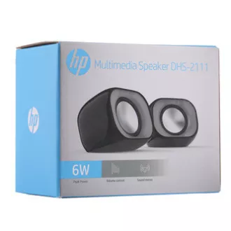 HP Lautsprecher DHS-2111, 2.0, 6W, schwarz, Lautstärkeregler, Kunststoff HP Lautsprecher DHS-2111, 2.0, 6W, schwarz, Lautstärkeregler, Kunststoff
