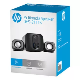 HP Lautsprecher DHS-2111S, 2.1, 11W, schwarz, Lautstärkeregler, Kunststoff HP Lautsprecher DHS-2111S, 2.1, 11W, schwarz, Lautstärkeregler, Kunststoff
