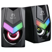 Marvo Speakers SG-118, 2.0, 6W, schwarz, Lautstärkeregler, Gaming, 150Hz-20kHz, RGB Hintergrundbeleuchtung
