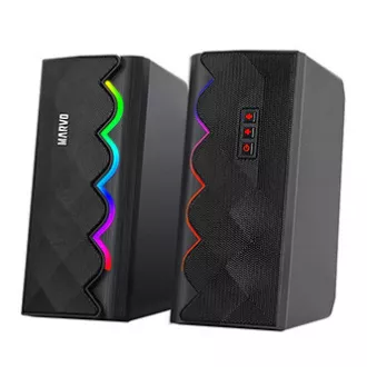 Marvo-Lautsprecher SG-269, 6 W, schwarz, Bluetooth, hintergrundbeleuchtet