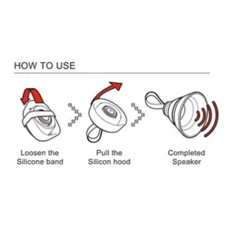 YZSY Bluetooth-Lautsprecher SALI, 1.0, 3W, rot, Lautstärkeregler, faltbar, wasserdicht, SELL