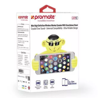 Promate Bluetooth-Lautsprecher Ape, Li-Ion, 1.0, 3W, weiß, für Kinder, Telefonhalter, SELL Promate Bluetooth-Lautsprecher Ape, Li-Ion, 1.0, 3W, weiß, für Kinder, Telefonhalter, SELL