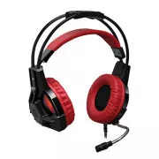 Defender Lester, Gaming-Headset mit Mikrofon, Lautstärkeregler, schwarz und rot, 2.0, 50 mm Treiber Typ 2x 3,5 mm Klinke   USB