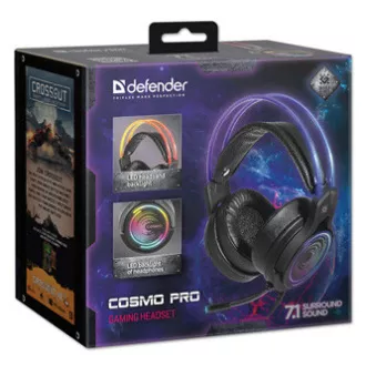 Defender Cosmo Pro RGB Gaming-Headset mit Mikrofon, kabelgebunden, schwarz, 7.1 (virtuell), 50 mm USB-Treiber Defender Cosmo Pro RGB Gaming-Headset mit Mikrofon, kabelgebunden, schwarz, 7.1 (virtuell), 50 mm USB-Treiber