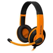 Defender Warhead G-120, Gaming-Headset mit Mikrofon, Lautstärkeregler, schwarz-orange, 2x 3,5 mm Klinke