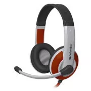 Defender Warhead G-120 Gaming-Headset mit Mikrofon, kabelgebunden, weiß-rot, 2x 3,5 mm Klinke