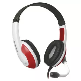 Defender Warhead G-120 Gaming-Headset mit Mikrofon, kabelgebunden, weiß-rot, 2x 3,5 mm Klinke Defender Warhead G-120 Gaming-Headset mit Mikrofon, kabelgebunden, weiß-rot, 2x 3,5 mm Klinke
