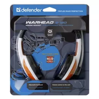 Defender Warhead G-120 Gaming-Headset mit Mikrofon, kabelgebunden, weiß-rot, 2x 3,5 mm Klinke Defender Warhead G-120 Gaming-Headset mit Mikrofon, kabelgebunden, weiß-rot, 2x 3,5 mm Klinke
