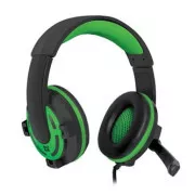 Defender Warhead G-300, Headset mit Mikrofon, Lautstärkeregler, schwarz-grün, Gaming-Headset, 2x 3,5 mm Klinke