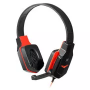 Defender Warhead G-320, Gaming-Headset mit Mikrofon, Lautstärkeregler, schwarz und rot, 2.0, 2x 3.5 mm Klinke