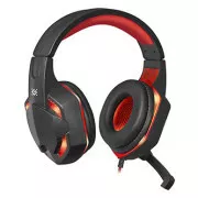 Defender Warhead G-370, Gaming-Headset mit Mikrofon, Lautstärkeregler, schwarz/rot, 2.0, 2x 3,5 mm Klinke   USB