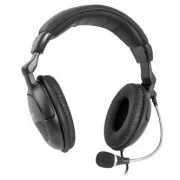 Defender Orpheus HN-898, Kopfhörer mit Mikrofon, Lautstärkeregler, schwarz, geschlossen, 2x 3,5 mm Klinke