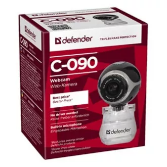 Defender C-090 Webcam, schwarz 0,3 Mpix, USB 2.0, für Laptop/LCD