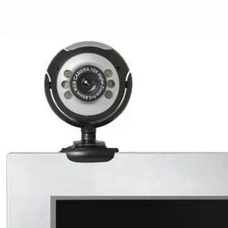 Defender C-110 Webcam, schwarz/grau 0.3 Mpix, USB 2.0, für Laptop/LCD