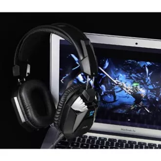 E-blue Cobra H 948 Gaming-Headset mit Mikrofon, kabelgebunden, schwarz, 2x 3,5 mm Klinke E-blue Cobra H 948 Gaming-Headset mit Mikrofon, kabelgebunden, schwarz, 2x 3,5 mm Klinke