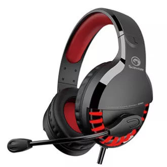 Marvo HG9022 Headset mit Mikrofon, kabelgebunden, schwarz-rot, 7.1 (virtuell), LED, hintergrundbeleuchtet USB-Typ Marvo HG9022 Headset mit Mikrofon, kabelgebunden, schwarz-rot, 7.1 (virtuell), LED, hintergrundbeleuchtet USB-Typ