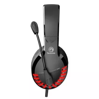Marvo HG9022 Headset mit Mikrofon, kabelgebunden, schwarz-rot, 7.1 (virtuell), LED, hintergrundbeleuchtet USB-Typ Marvo HG9022 Headset mit Mikrofon, kabelgebunden, schwarz-rot, 7.1 (virtuell), LED, hintergrundbeleuchtet USB-Typ