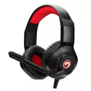 Marvo HG8929 Kopfhörer mit Mikrofon, kabelgebunden, schwarz, hintergrundbeleuchtet, 3,5 mm Klinke   Splitter   USB