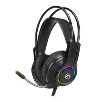 Marvo HG8935 Kopfhörer mit Mikrofon, kabelgebunden, schwarz, hintergrundbeleuchtet, USB