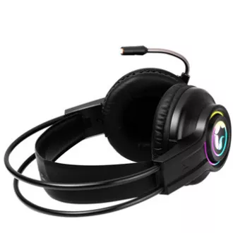 Marvo HG8935 Kopfhörer mit Mikrofon, kabelgebunden, schwarz, hintergrundbeleuchtet, USB