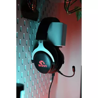 Marvo HG9052 Headset mit Mikrofon, kabelgebunden, schwarz, 7.1 (virtuell), rot beleuchtet, 7.1 (virtuell) USB-Typ Marvo HG9052 Headset mit Mikrofon, kabelgebunden, schwarz, 7.1 (virtuell), rot beleuchtet, 7.1 (virtuell) USB-Typ