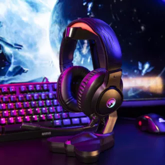 Marvo HG8958 Headset mit Mikrofon, verkabelt, schwarz, Gaming, 3,5 mm Klinke   Splitter   USB