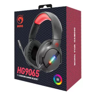 Marvo HG9065 Headset mit Mikrofon, kabelgebunden, schwarz, 7.1 (virtuell), Gaming