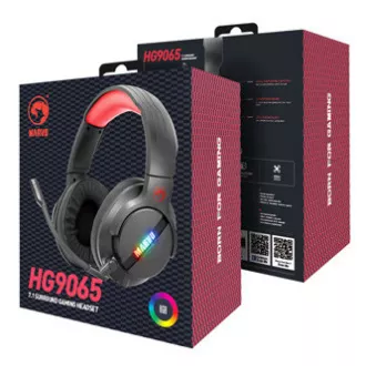 Marvo HG9065 Headset mit Mikrofon, kabelgebunden, schwarz, 7.1 (virtuell), Gaming