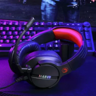 Marvo HG9065 Headset mit Mikrofon, kabelgebunden, schwarz, 7.1 (virtuell), Gaming