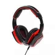 Red Fighter H2 Gaming-Headset mit Mikrofon, kabelgebunden, schwarz und rot, 2x 3,5 mm Klinke