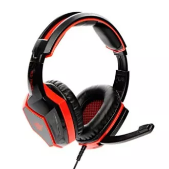 Red Fighter H2 Gaming-Headset mit Mikrofon, kabelgebunden, schwarz und rot, 2x 3,5 mm Klinke Red Fighter H2 Gaming-Headset mit Mikrofon, kabelgebunden, schwarz und rot, 2x 3,5 mm Klinke