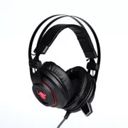 Red Fighter H3 Headset mit Mikrofon, kabelgebunden, schwarz und rot, Gaming, hintergrundbeleuchtet, 2x 3,5 mm Klinke   USB