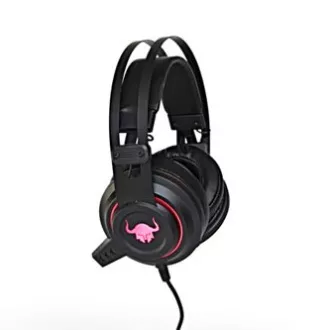 Red Fighter H3 Headset mit Mikrofon, kabelgebunden, schwarz und rot, Gaming, hintergrundbeleuchtet, 2x 3,5 mm Klinke   USB