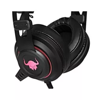 Red Fighter H3 Headset mit Mikrofon, kabelgebunden, schwarz und rot, Gaming, hintergrundbeleuchtet, 2x 3,5 mm Klinke   USB