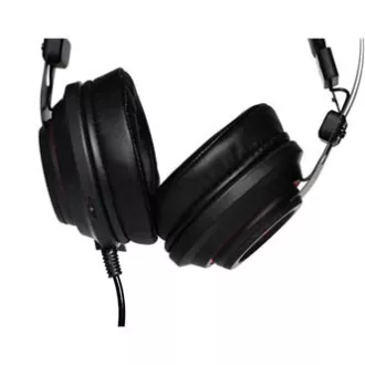 Red Fighter H3 Headset mit Mikrofon, kabelgebunden, schwarz und rot, Gaming, hintergrundbeleuchtet, 2x 3,5 mm Klinke   USB