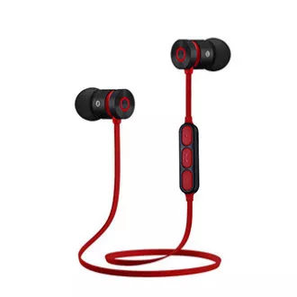 Powerton LIFE ARIVO Drahtloser Bluetooth-Kopfhörer, schwarz und rot
