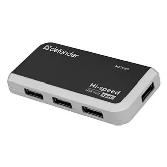 USB (2.0) Hub 4-Port, Quadro Infix, schwarz-grau, Defender, LED-Anzeige, kompakt. USB (2.0) Hub 4-Port, Quadro Infix, schwarz-grau, Defender, LED-Anzeige, kompakt.