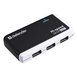 USB (2.0) Hub 4-Port, Quadro Infix, schwarz-grau, Defender, LED-Anzeige, kompakt. USB (2.0) Hub 4-Port, Quadro Infix, schwarz-grau, Defender, LED-Anzeige, kompakt.