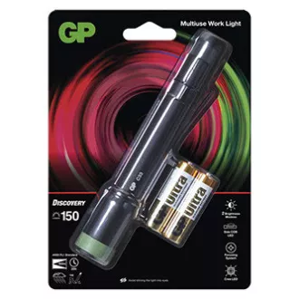 LED-Taschenlampe, 2xAA, Metall, schwarz, 150lm, C33 LED-Taschenlampe, 2xAA, Metall, schwarz, 150lm, C33