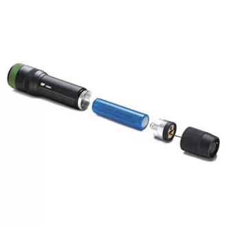 LED-Taschenlampe, Li-Ion 3,7V/2500mAh, Metall, schwarz, 650lm, CR41