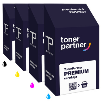 MultiPack Tintenpatrone TonerPartner PREMIUM für HP 913A (L0R95AE, F6T77AE, F6T78AE, F6T79AE), black + color (schwarz + farbe)