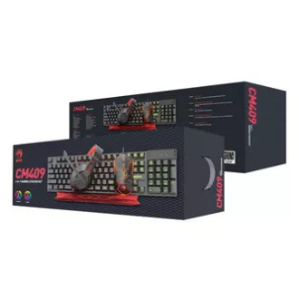 Marvo CM409 DE Tastatur-Set kabelgebunden (USB) US, schwarz mit Gaming-Maus, Mauspad und Kopfhörer, Gaming, Membran-Typ hintergrundbeleuchtet Marvo CM409 DE Tastatur-Set kabelgebunden (USB) US, schwarz mit Gaming-Maus, Mauspad und Kopfhörer, Gaming, Membran-Typ hintergrundbeleuchtet