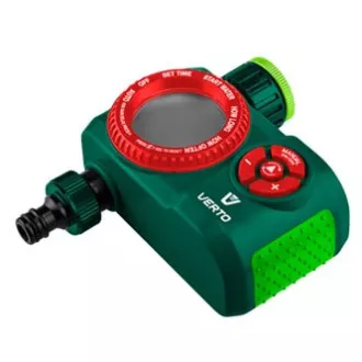 Verto elektronische Zeitschaltuhr 4 Funktionen, maximale Ausschaltzeit 360 Minuten, 1/2" und 3/4", grün, 15G751 Verto elektronische Zeitschaltuhr 4 Funktionen, maximale Ausschaltzeit 360 Minuten, 1/2" und 3/4", grün, 15G751