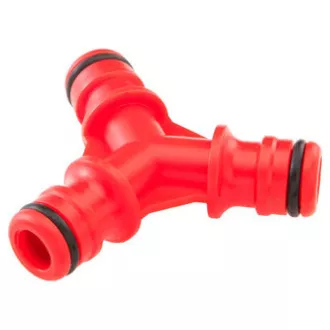 Verto Y-Verteiler, Material Kunststoff, 1/2" und 3/4", rot, 15G744 Verto Y-Verteiler, Material Kunststoff, 1/2" und 3/4", rot, 15G744
