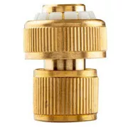 NEO TOOLS Schnellkupplung mit STOP-Funktion, 3/4" Messing, gold, 15-733