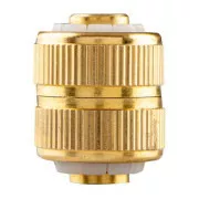 NEO TOOLS Schlauchverbinder für festen Schlauchanschluss Material Messing, 1/2", gold, 15-736